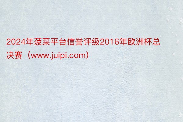 2024年菠菜平台信誉评级2016年欧洲杯总决赛（www.juipi.com）